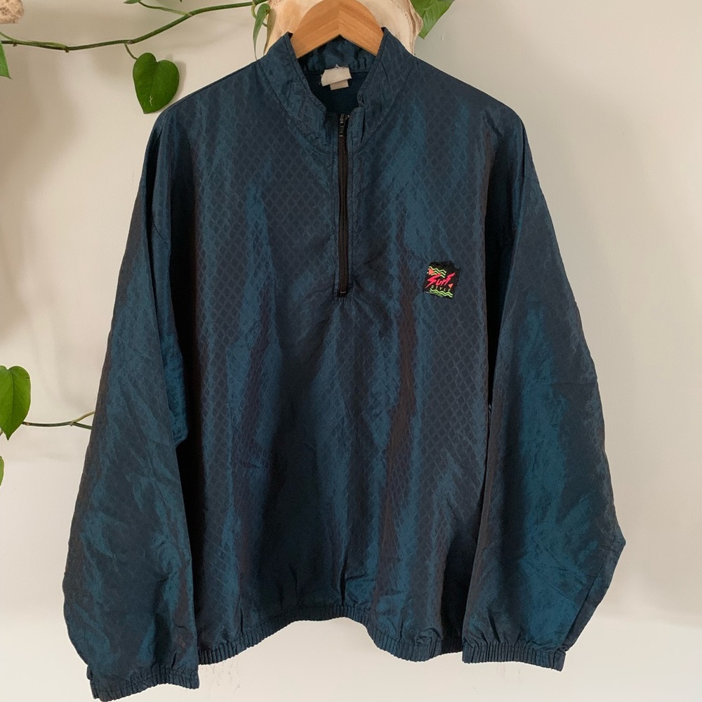 Vintage Surf Style Lightweight Pullover Jacket